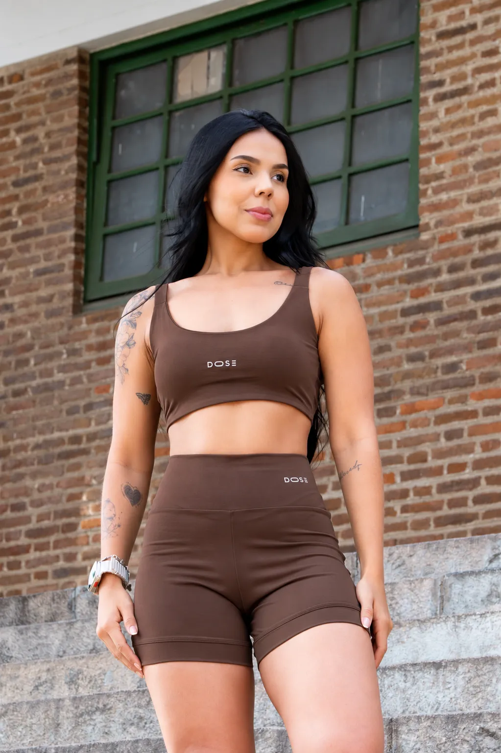 Conjunto Dose Run — Capuccino